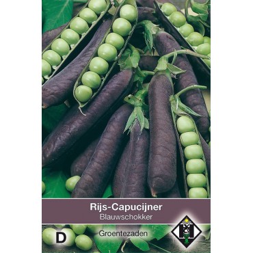 Rijscapucijner Pisum sativum 'Blauwschokker', 50 gr.