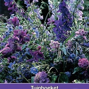 Tuinboeket, plukmengsel in blauw